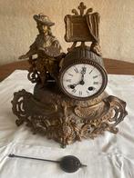 Antieke Franse Pendule met Schilder, ca. 1880, Antiek en Kunst, Ophalen of Verzenden