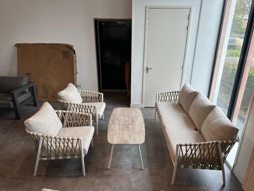 Lifestyle Feraro stoel-bank loungeset 4-delig, Tuin en Terras, Tuinsets en Loungesets, Zo goed als nieuw, Loungeset, Aluminium