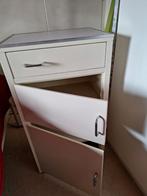 2 Vintage Ziekenhuis Nachtkastjes - Formica Blad, Ophalen, Minder dan 50 cm, Gebruikt, Vintage