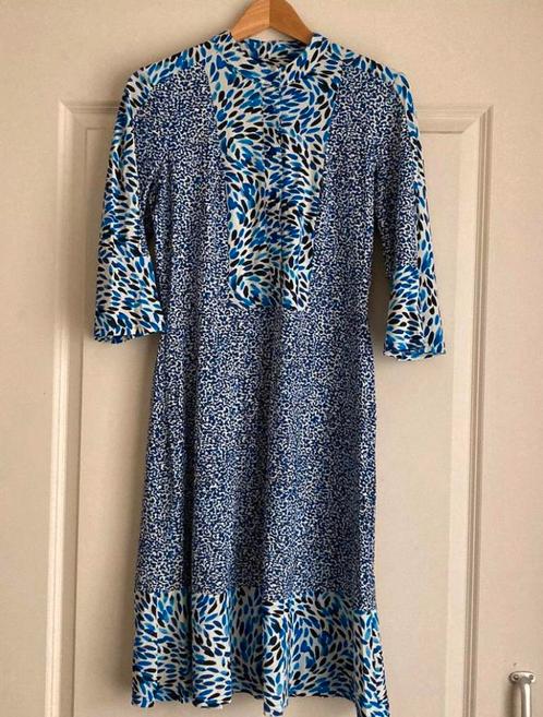 Studio Anneloes blauwe jurk maat S., Kleding | Dames, Jurken, Zo goed als nieuw, Maat 36 (S), Blauw, Onder de knie, Ophalen of Verzenden