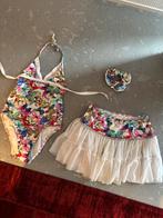 Paté de sable badpak met bijpassend rokje 8 jaar, Meisje, Ophalen of Verzenden, Zo goed als nieuw, Setje