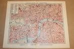 Antieke kaart/plattegrond - Londen [City en Westend] 1900, Boeken, Gelezen, Ophalen of Verzenden, Landkaart, 1800 tot 2000