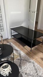 Zwarte Ikea salontafel met Glazen Blad, Huis en Inrichting, Ophalen, 100 tot 150 cm, Nieuw, 50 tot 100 cm