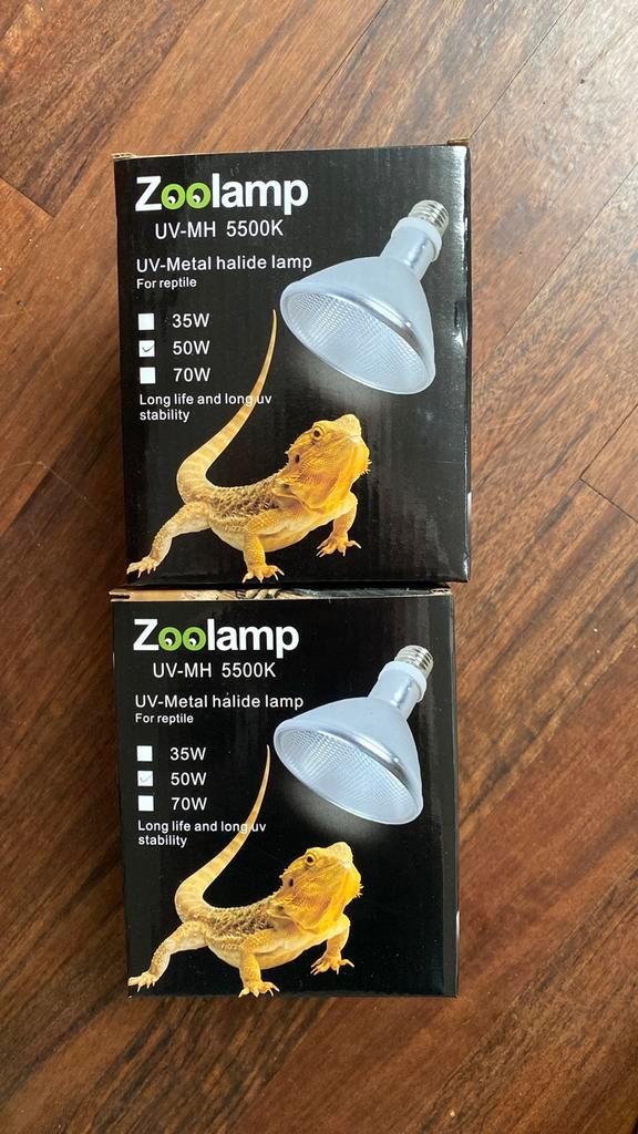 2x HID Lampen terrarium 50 watt, Dieren en Toebehoren, Reptielen en Amfibieën | Toebehoren, Zo goed als nieuw, Ophalen of Verzenden
