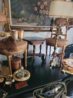 Antiek zwart tafeltje, wijntafeltje bijzettafeltje, Ophalen of Verzenden