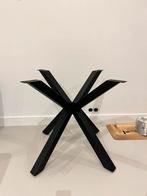 Poedercoat matrix stalen tafelpoot mat zwart, Huis en Inrichting, Tafelonderdelen, Ophalen, Zo goed als nieuw, Rechthoekig, 50 tot 100 cm