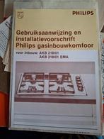Philips gebruiksaanwijzing gasinbouwkomfoor 1980, Ophalen of Verzenden