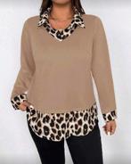 Top Juul Kaki (44-52), Verzenden, Nieuw, Beige, Shirt of Top