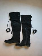 Zwarte suède Italiaanse overkneelaarzen  maat 39, Ophalen of Verzenden, Gedragen, Zwart, Hoge laarzen