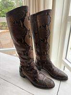 Laarzen Leer Bruin/Zwart Slangenprint Nalini maat 39, Kleding | Dames, Schoenen, Nalini, Hoge laarzen, Bruin, Ophalen of Verzenden