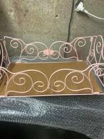 Antiek Poppenbedje Roze Metaal, Antiek en Kunst, Ophalen of Verzenden