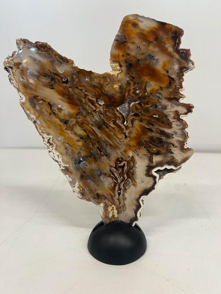 Agaat schijf op voet 20 cm, Verzamelen, Mineralen en Fossielen, Ophalen of Verzenden