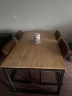 Eetkamer tafel met 4 stoelen, Ophalen, Gebruikt, 4 tot 6 stoelen