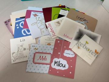 Gezocht geboortekaartjes  beschikbaar voor biedingen
