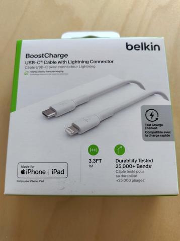 Belkin boost-charge kabel USB-C met lightning connector beschikbaar voor biedingen