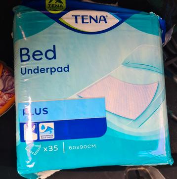 Tena Bed underpads Plus (31st) geopend nieuw 60x90cm