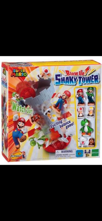 Super Mario Blow Up shaky Tower gezelschapsspel beschikbaar voor biedingen