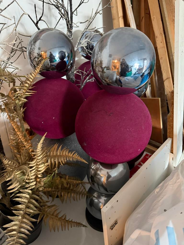 Decoratieve bollen pilaar, Ophalen of Verzenden, Gebruikt