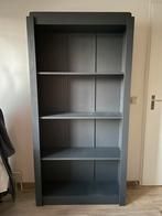 Boekenkast - hout - antraciet/grijs geverfd - 180x90 cm, Ophalen, Gebruikt, 25 tot 50 cm, 50 tot 100 cm