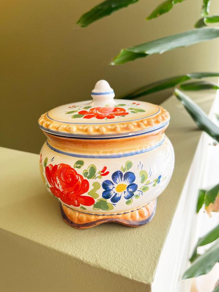 Oud suiker- of snoeppotje Cunardo Italië, Antiek en Kunst, Antiek | Servies los, Ophalen of Verzenden