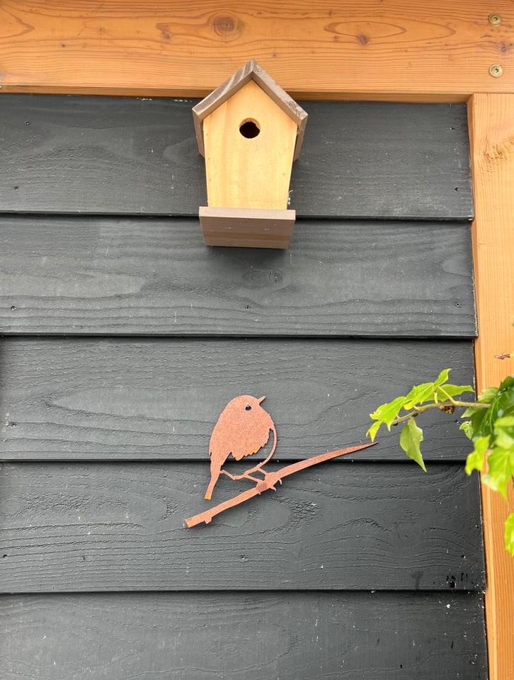 Vogeltje cortenstaal, tuinwanddecoratie, Tuin en Terras, Tuinwanddecoratie, Nieuw, Ophalen of Verzenden
