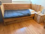 Steigerhouten bed (1-persoons) + eventueel meubels, Ophalen, Gebruikt, Steigerhout, 80 cm