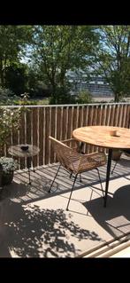 Rotan Balkonset - 2 Stoelen + Tafeltje, Gebruikt, Rotan, Stoel, Tuinset
