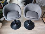 Twee Grijze Jysk barkrukken, Huis en Inrichting, Barkrukken, Ophalen, 60 tot 90 cm, Zo goed als nieuw, 2 krukken
