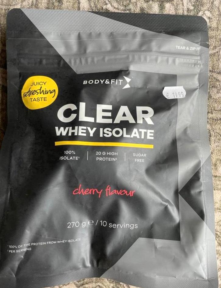 Whey Poeder - Body & Fit Clear Whey Isolate, Sport en Fitness, Gezondheidsproducten en Wellness, Nieuw, Poeder of Drank, Ophalen of Verzenden