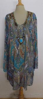 Mooie bewerkte print tuniek/jurk van Open End! XL, Kleding | Dames, Verzenden, Zo goed als nieuw, Maat 46/48 (XL) of groter, Blauw