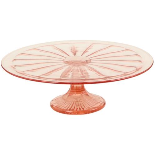Art Deco Roze Taartschotel Rosaline Depression Glass Verreri, Antiek en Kunst, Antiek | Glas en Kristal, Ophalen of Verzenden