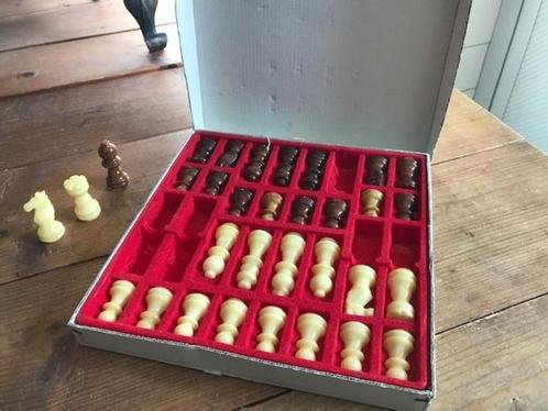 schaakstukken van glas vintage oud schaak, Hobby en Vrije tijd, Gezelschapsspellen | Bordspellen, Gebruikt, Ophalen of Verzenden