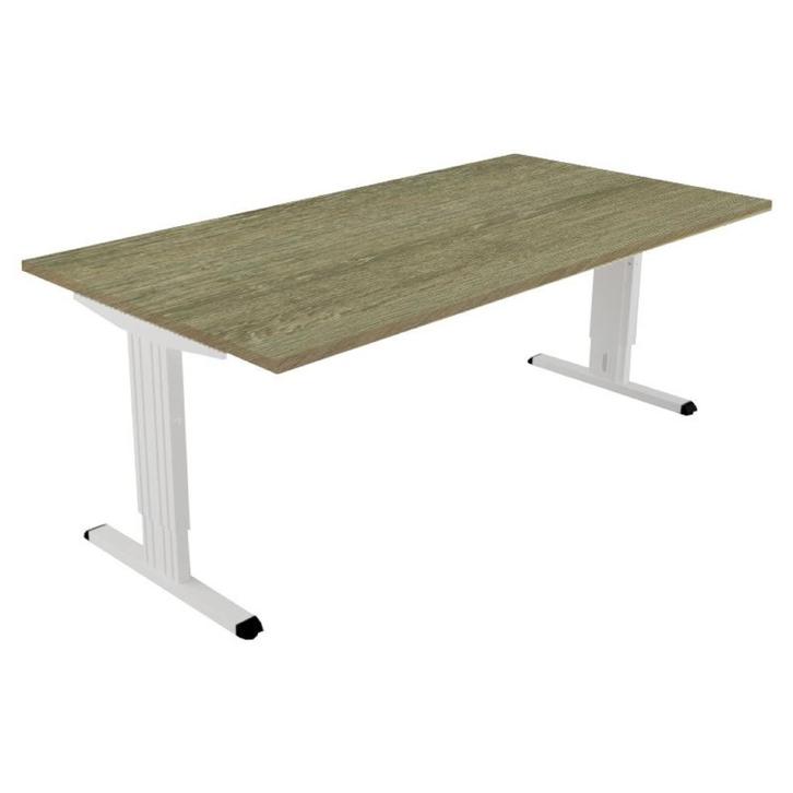 Bureau 180x80 cm (vier stuks) met geintegreerde kabelgoot, Huis en Inrichting, Bureaus, Zo goed als nieuw, Bureau, In hoogte verstelbaar