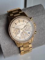 Michael Kors horloge met strass steentjes, Sieraden, Tassen en Uiterlijk, Horloges | Dames, Staal, Polshorloge, Zo goed als nieuw