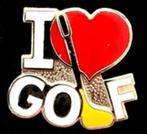 I Love (hart) Golf pin, Verzamelen, Speldjes, Pins en Buttons, Ophalen of Verzenden, Nieuw, Sport, Speldje of Pin