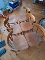 6 Oude bruinkafee stoelen, Ophalen, Gebruikt, Bruin, Vijf, Zes of meer stoelen