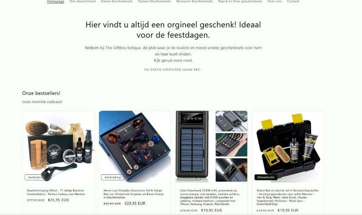 Luxe cadeau webshop met voorraad te koop, Zakelijke goederen, Exploitaties en Overnames