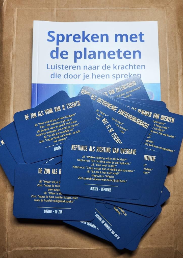 Spreken met de planeten (boek + kaarten), Boeken, Sophie Verheij, Tarot of Kaarten leggen, Overige typen, Nieuw