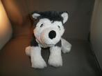 Ikea livlig husky hond grijs/wit 23 cm velours zwarte neus, Nieuw, Hond, Ophalen of Verzenden