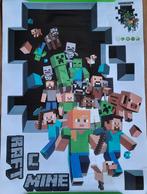 Minecraft Muursticker - Wanddecoratie, Kinderen en Baby's, Kinderkamer | Inrichting en Decoratie, Ophalen, Gebruikt, Wanddecoratie