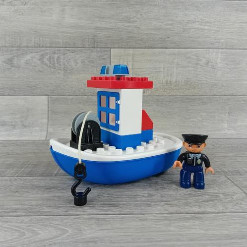 duplo politieboot, Kinderen en Baby's, Speelgoed | Duplo en Lego, Zo goed als nieuw, Duplo, Ophalen of Verzenden