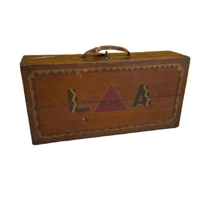 Vrijmetselaars koffer van André Larcher, midden 20e eeuw, Antiek en Kunst, Curiosa en Brocante, Ophalen of Verzenden