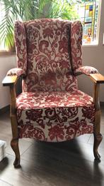 Fauteuil - stof + hout - klassiek model, Huis en Inrichting, Fauteuils, Ophalen, Gebruikt, Minder dan 75 cm, Stof