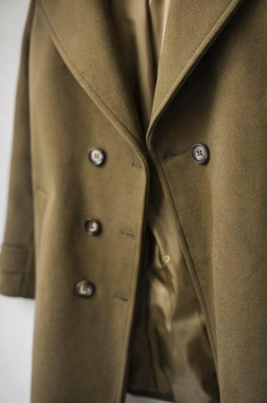 Olijfkleurige Double Breasted Jas - Maat 42, Kleding | Dames, Jassen | Zomer, Zo goed als nieuw, Maat 42/44 (L), Groen, Ophalen