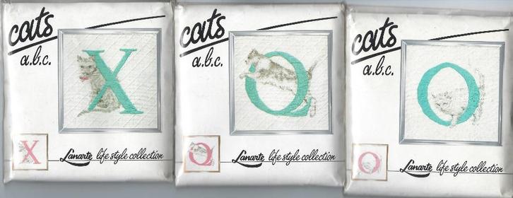 Compl. Borduurpakket Lanarte Life Style col. CatsABC 14x14cm, Hobby en Vrije tijd, Borduren en Borduurmachines, Nieuw, Borduurpakket
