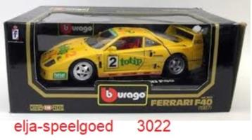 Bburago Ferrari 1:18 F 40 1987 GEEL TOTIP modelauto 3022 beschikbaar voor biedingen