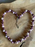 Nieuw! Aubergine/ametist/witte parelketting, Verstelbaar, Paars, Nieuw, Ophalen of Verzenden