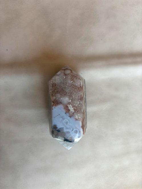 Crazy Lace Agaat Punt met Druzy – 8 cm / 143 g, Sieraden, Tassen en Uiterlijk, Edelstenen, Zo goed als nieuw, Ophalen of Verzenden