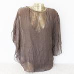 Mooie Zijde Tuniek5 (M) - 2 € 30,-, Maat 38/40 (M), Bruin, Ophalen of Verzenden, Zo goed als nieuw