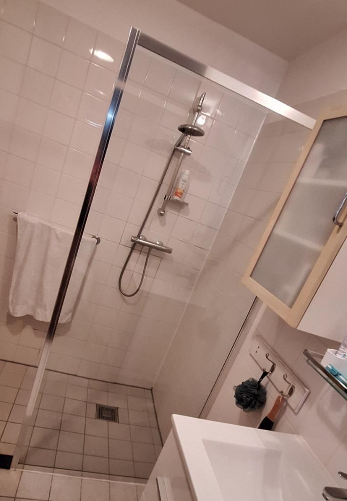 Glazen douchewand, Huis en Inrichting, Badkamer | Badkamermeubels, Gebruikt, Overige typen, 150 tot 200 cm, 50 tot 100 cm, Minder dan 25 cm